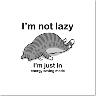 I'm not lazy cat Posters and Art